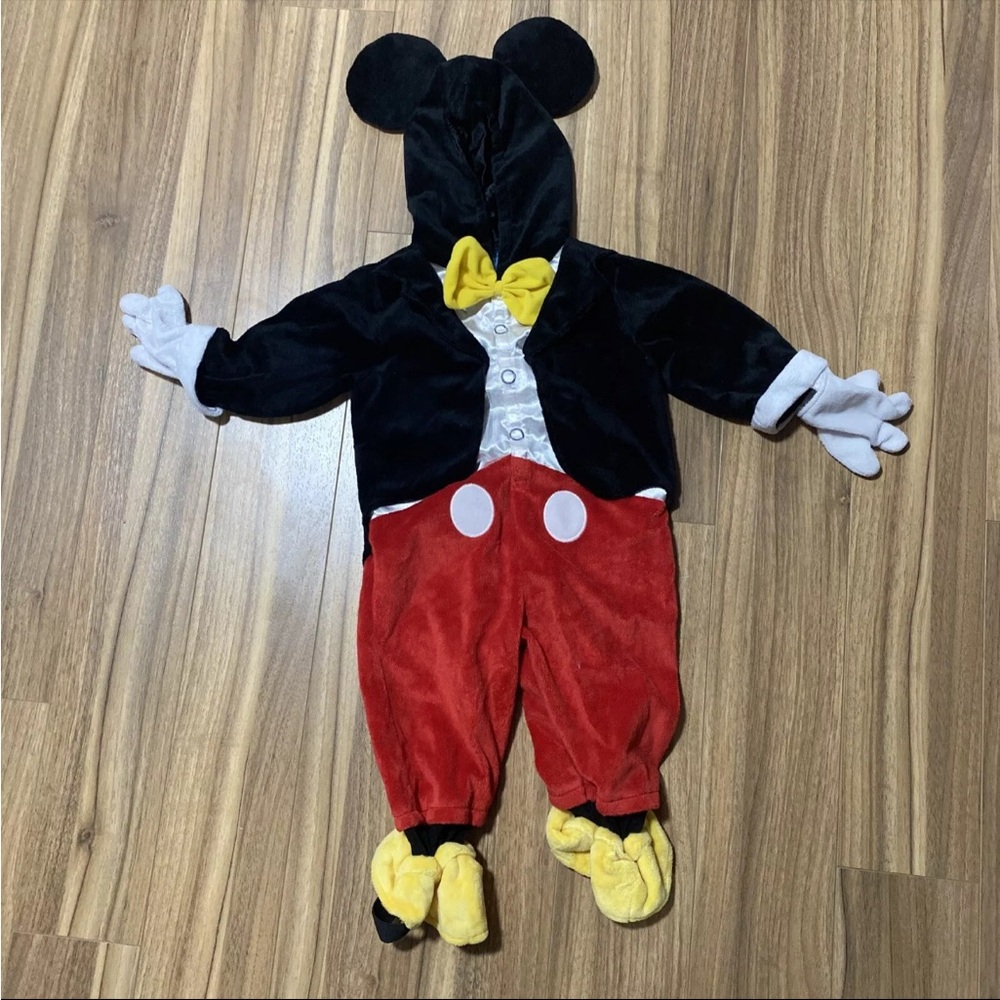 Disney Mickey Mouse Tuxedo Costume. 9-12 Months Disney Parks Vacation Full Body - Picture 1 of 8